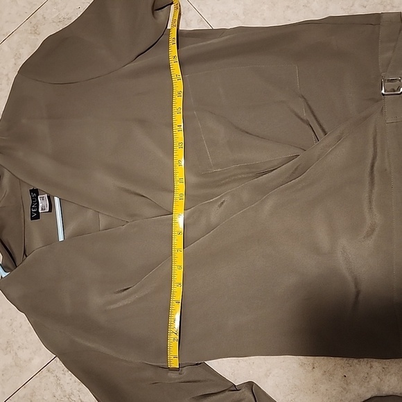 VENUS olive blouse SURPLICE top SIZE small - Picture 15 of 15